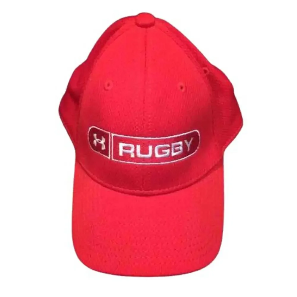 Under Armour Youth Red Rugby Logo Baseball Hat Cap